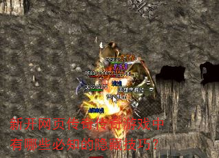 新开网页传奇传奇游戏中有哪些必知的隐藏技巧? 新开网页传奇传奇游戏中有哪些必知的隐藏技巧?