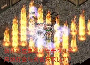 新开公益单职业传奇有哪些高效打金与装备获取技巧? 新开公益单职业传奇有哪些高效打金与装备获取技巧?
