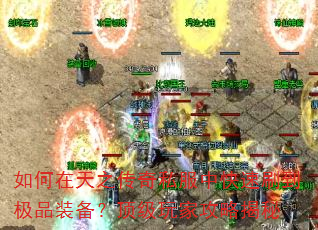 如何在天之传奇私服中快速刷到极品装备?顶级玩家攻略揭秘 如何在天之传奇私服中快速刷到极品装备?顶级玩家攻略揭秘