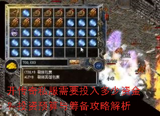 开传奇私服需要投入多少资金?投资预算与筹备攻略解析 开传奇私服需要投入多少资金?投资预算与筹备攻略解析