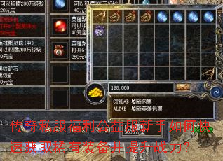 传奇私服福利公益服新手如何快速获取稀有装备并提升战力? 传奇私服福利公益服新手如何快速获取稀有装备并提升战力?