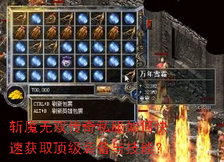 斩魔无双传奇私服如何快速获取顶级装备与技能? 斩魔无双传奇私服如何快速获取顶级装备与技能?