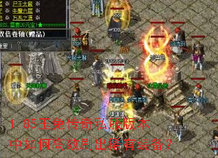 1.85玉兔传奇私服版本中如何高效刷出稀有装备? 1.85玉兔传奇私服版本中如何高效刷出稀有装备?