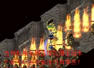 传奇私服如何选择高爆率版本?新手玩家必备技巧有哪些? 传奇私服如何选择高爆率版本?新手玩家必备技巧有哪些?