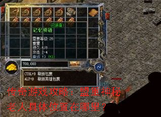 传奇游戏攻略:盟重神秘老人具体位置在哪里? 传奇游戏攻略:盟重神秘老人具体位置在哪里?