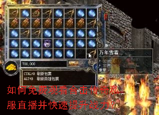 如何免费观看合击传奇私服直播并快速提升战力? 如何免费观看合击传奇私服直播并快速提升战力?