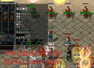 传奇公益服如何选择?新手入门攻略全解析 传奇公益服如何选择?新手入门攻略全解析