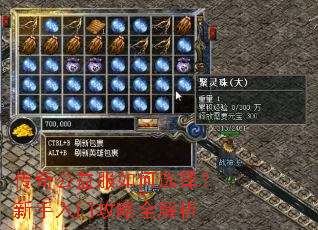 传奇公益服如何选择?新手入门攻略全解析 传奇公益服如何选择?新手入门攻略全解析