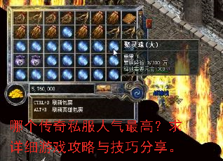 哪个传奇私服人气最高?求详细游戏攻略与技巧分享。 哪个传奇私服人气最高?求详细游戏攻略与技巧分享。